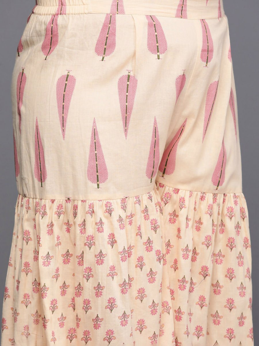 Ahalyaa Women's Traditional wear Co-ords - Tan | Grocsy
