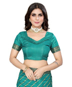 Vamika Dola Silk Green Lace Border Bollywood Style Saree (SUCHI GREEN) | Grocsy