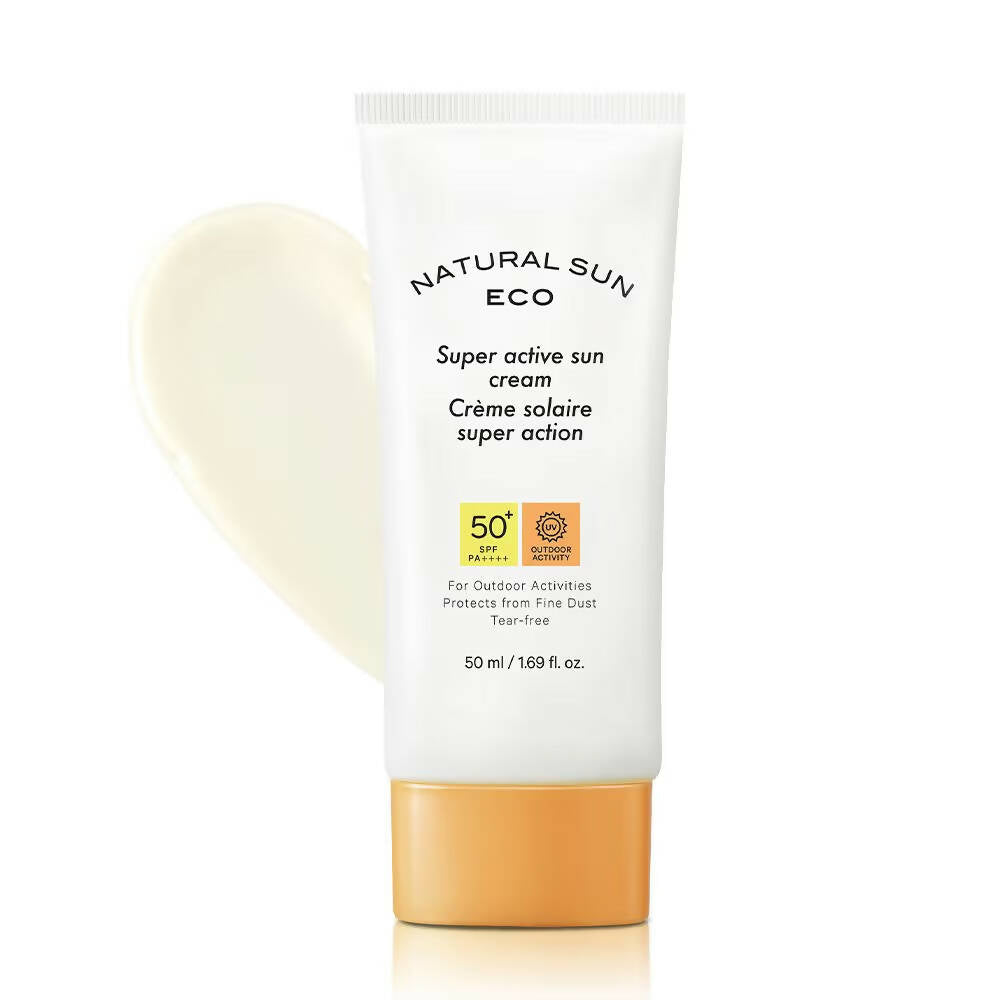 The Face Shop Natural Sun Eco Super Active Sun Cream - Korean Skincare | Grocsy