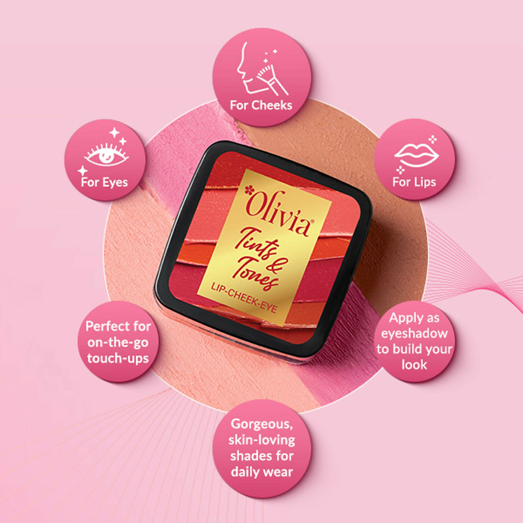 Olivia Tints & Tones For Lip, Cheek & Eye Lip Balm - Caramel Laughter | Grocsy