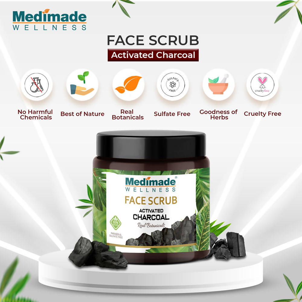 Medimade Wellness Activated Charcoal Face Scrub | Grocsy
