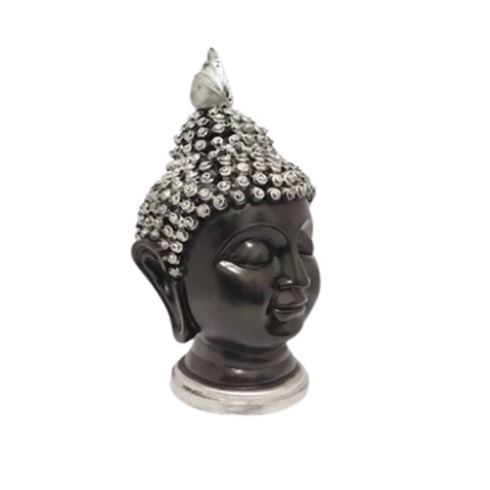 Puja N Pujari Buddha Face Idol Silver Head | Grocsy