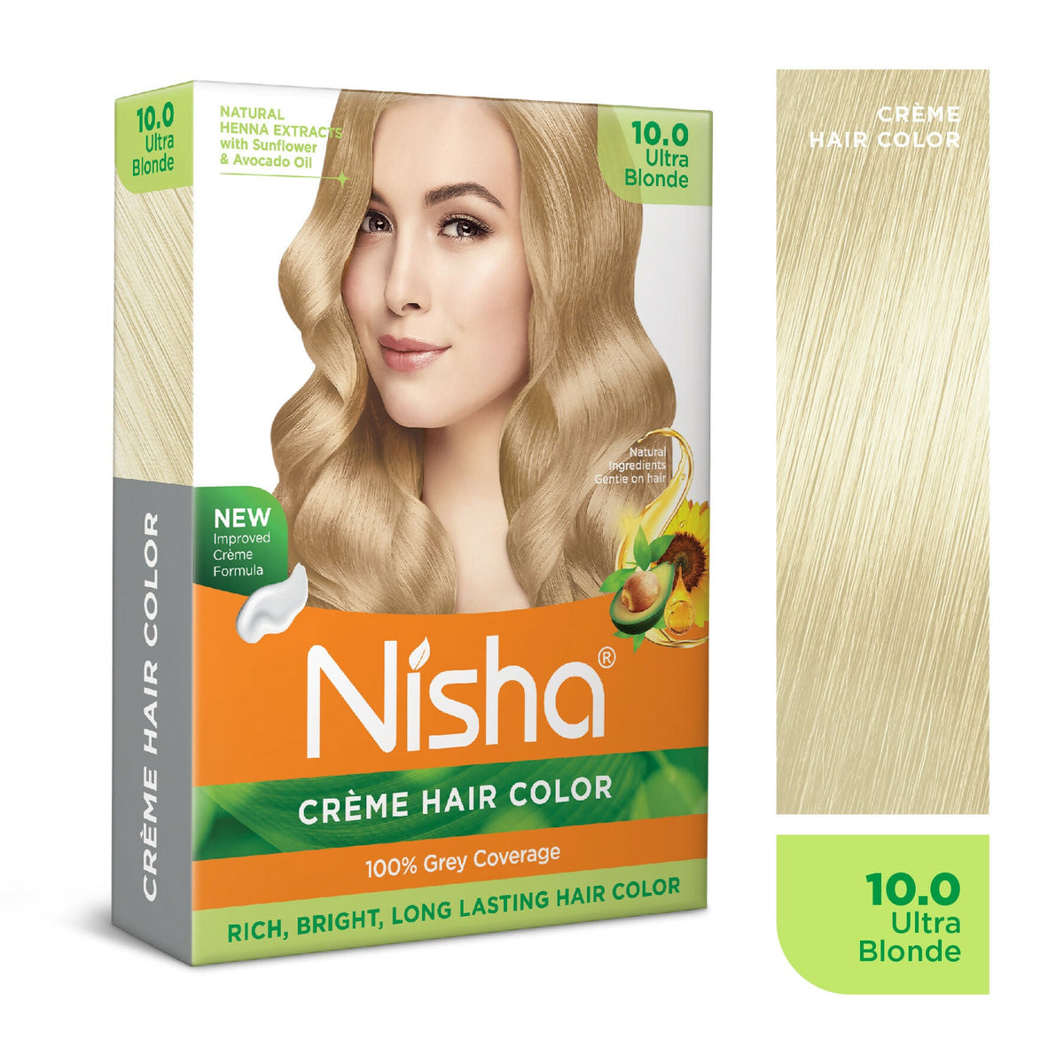 Nisha Creme Hair Color for Women - Ultra Blonde | Grocsy