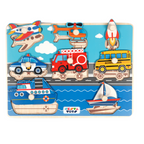 Nesta Toys Wooden Vehicle Knob Puzzle (8 Pcs) | Grocsy