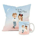 The Purple Tree Polyester Valentines Day Gift Set Of Cushion And Mug | Grocsy