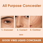 Good Vibes HydraGlow Liquid Concealer - Coffee 65 | Grocsy