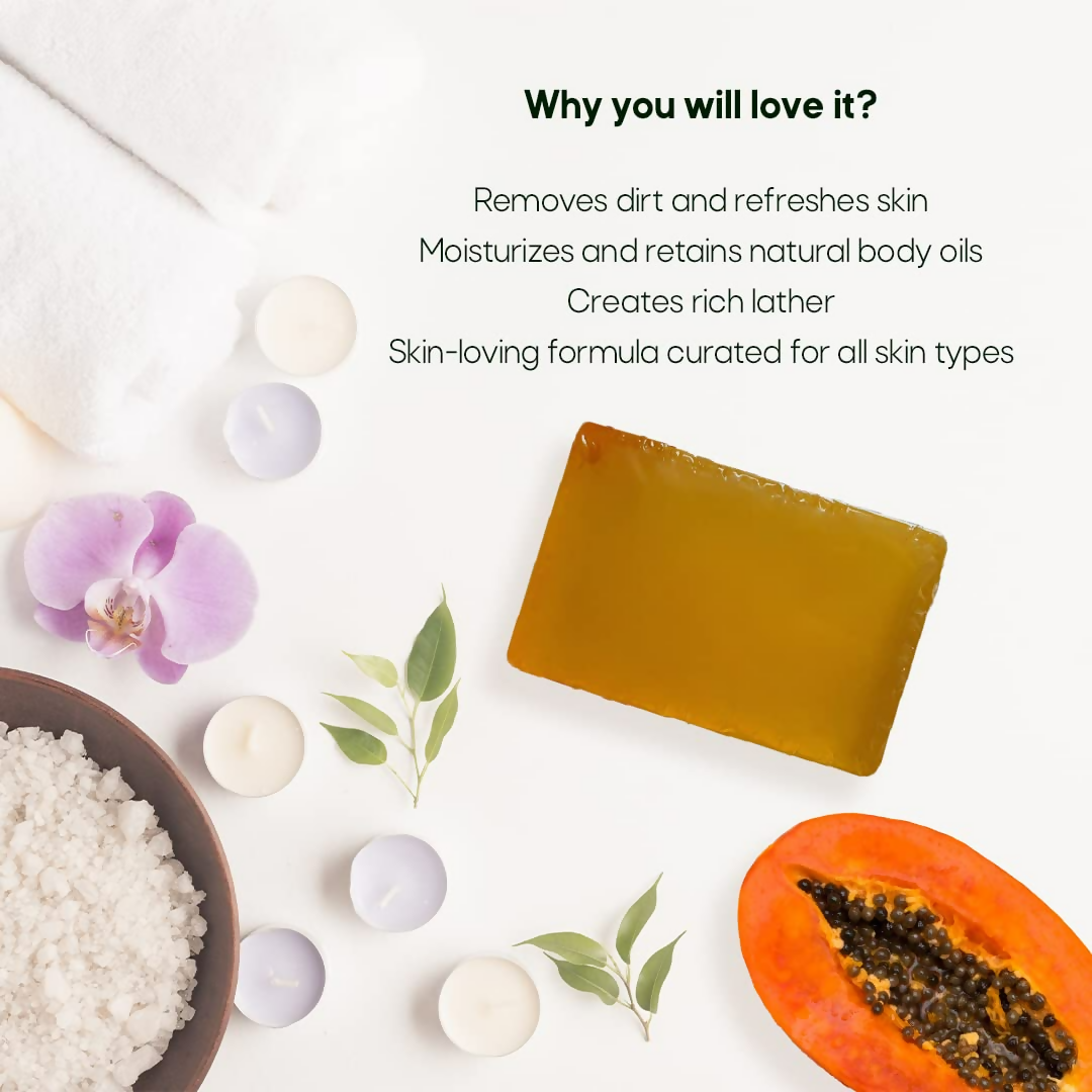 LA Organo Papaya Handmade Natural Bath Soap | Grocsy