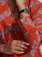 trueBrowns Orange Cotton Print Co-ord Set | Grocsy