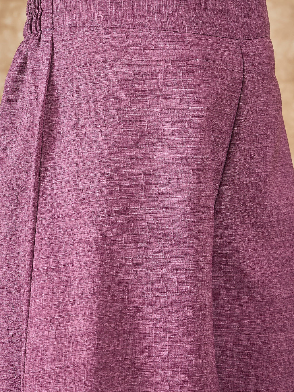 InWeave Dusty Mauve Side Asymmetric Kurta Set | Grocsy