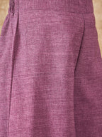 InWeave Dusty Mauve Side Asymmetric Kurta Set | Grocsy