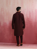 trueBrowns Men's Cola Mandarin Collar Kurta | Grocsy