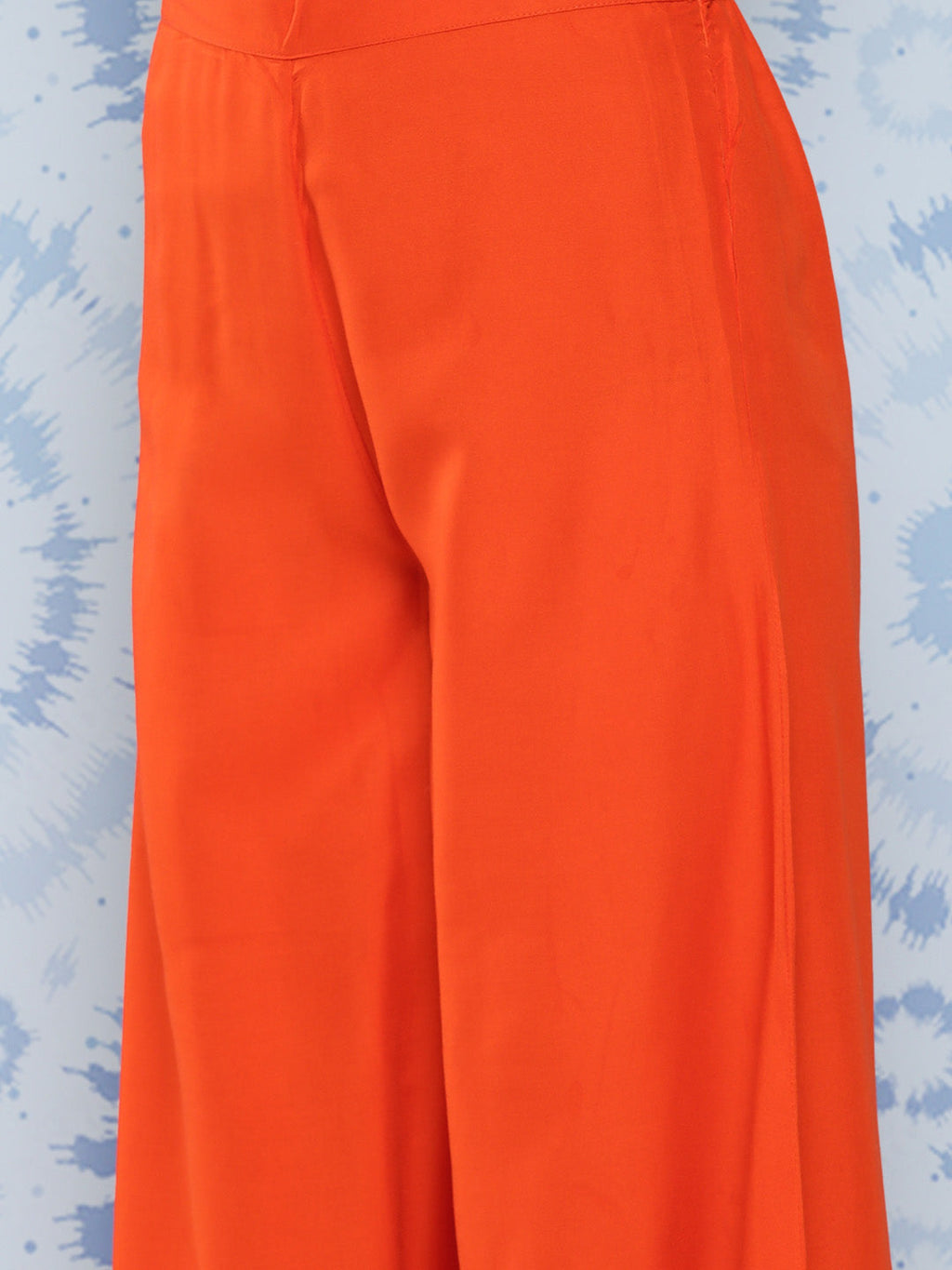 InWeave Women's Orange Strappy Set W White Pink Lotus Cr Duptta | Grocsy