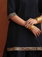 trueBrowns Black Cotton Co-ord Set | Grocsy