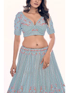 Myra Firozi Soft Net Embroidered Designer Lehenga Choli | Grocsy