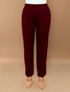 trueBrowns Maroon Embroidered Woollen Phiran Kurta Set | Grocsy