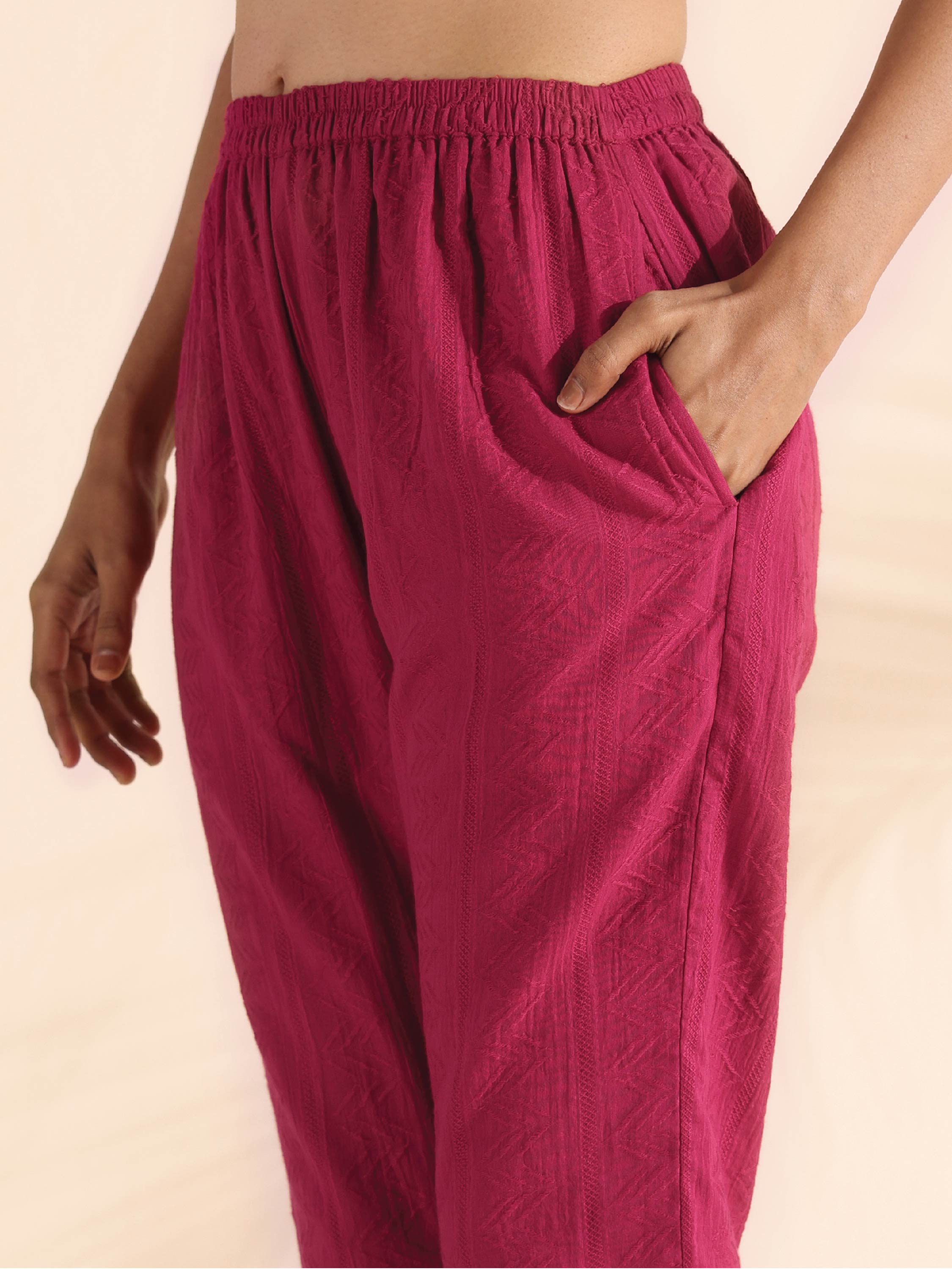 trueBrowns Carrot Cotton Dobby Kurta Pant Set | Grocsy