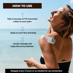 TYC Sunscreen Face & Body Lotion - Red Grapes, Coconut Oil & Niacinamide | SPF 60++++ | Grocsy