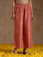 trueBrowns Blush Gold Cotton Anarkali Set | Grocsy