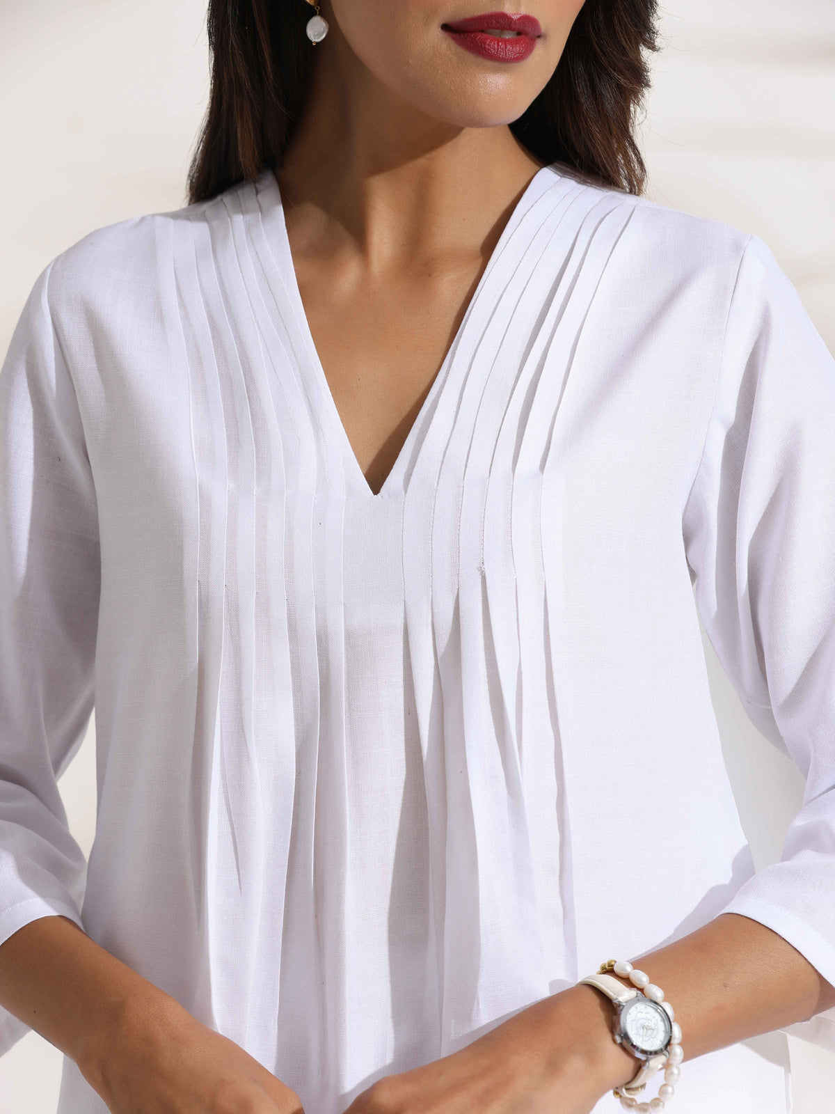 trueBrowns White Slub Co-ord Set | Grocsy