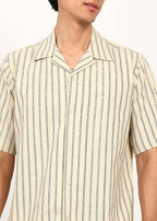Fabmade Ivory Stripe Calm Shirt | Grocsy