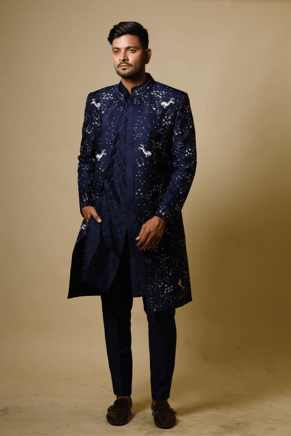 Flying Unicorn Designer Men's Kurta by Hilo Design | Grocsy