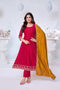 Anaita Pink Anarkali Readymade Suit with Embroidery Work | Grocsy