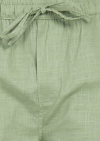 Fabmade Sage Linen Shorts | Grocsy