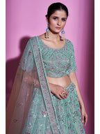 Myra Blue Gota Silk Embroidered Designer Lehenga Choli | Grocsy
