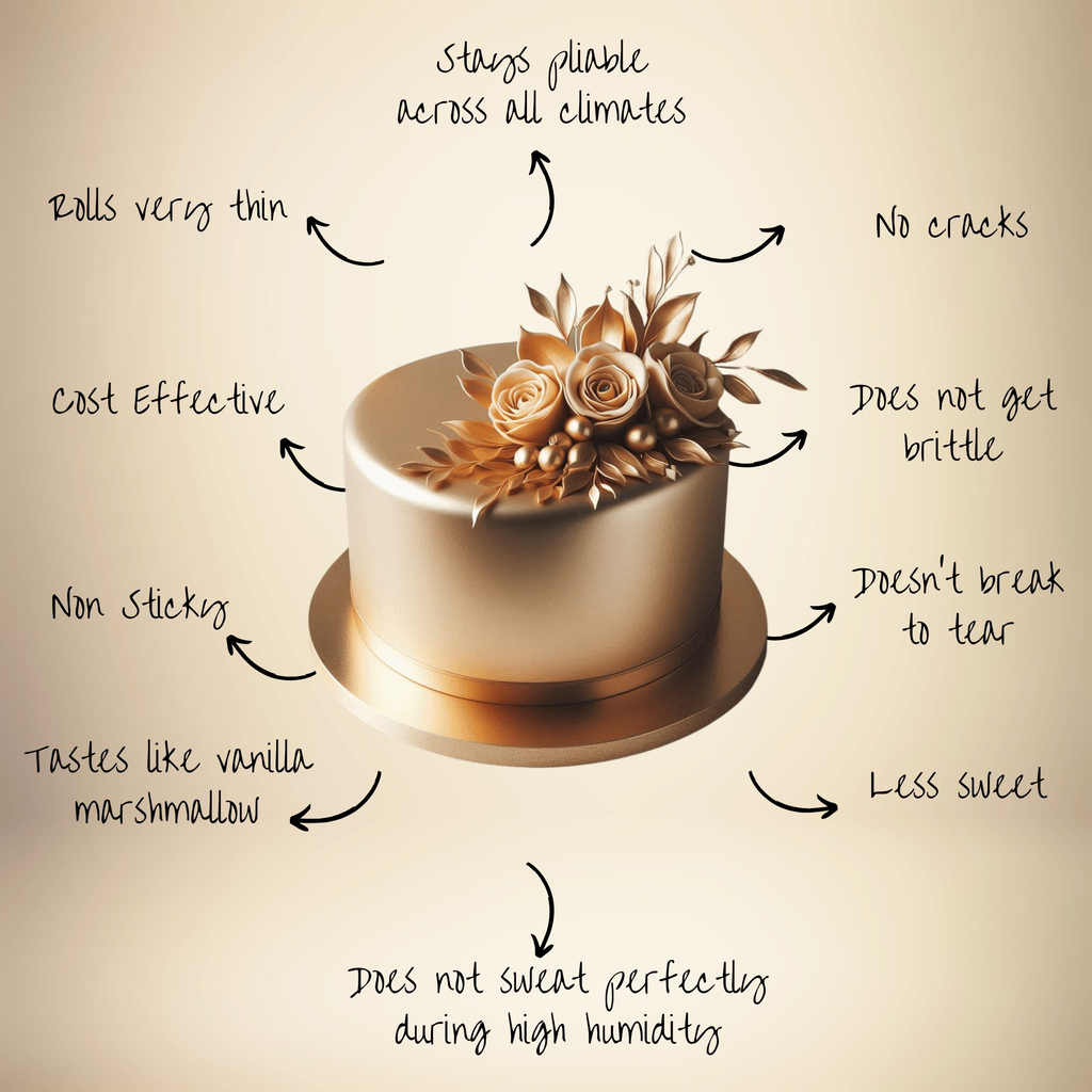 Confect Champagne Gold | Edible Sugar Paste | Grocsy