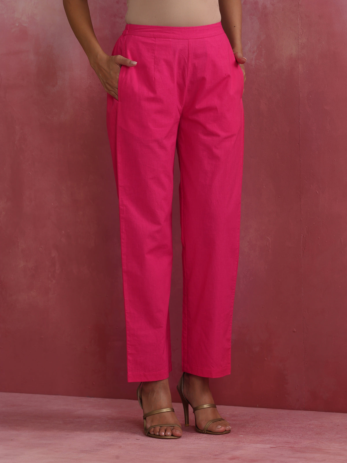 trueBrowns Pink Cotton Dobby Co-ord set | Grocsy