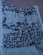 Shades of Grey Colour Kalamkari Pure Munga Cotton Saree By Gayathri Reddy Designer Studio | Grocsy