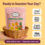 Confect Tropical Vibes Gummies | Pack of Pineapple, Mango, Kiwi, Peach, Lemon, Cherry Gummies | | Grocsy