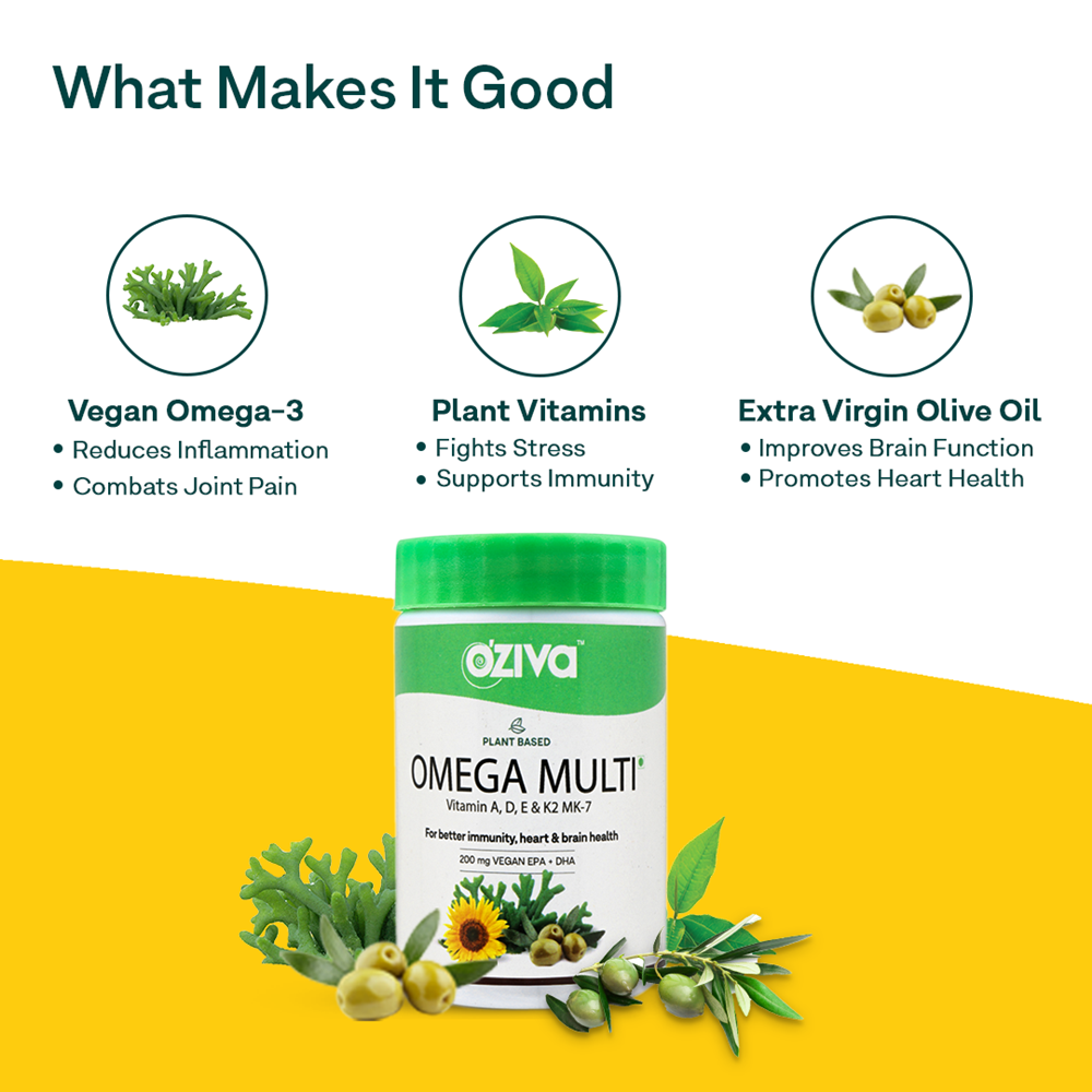 OZiva Plant Based Omega Multi for Men & Women | Grocsy