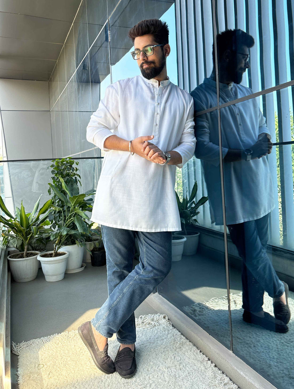trueBrowns White Unisex Freesize Kurta | Grocsy