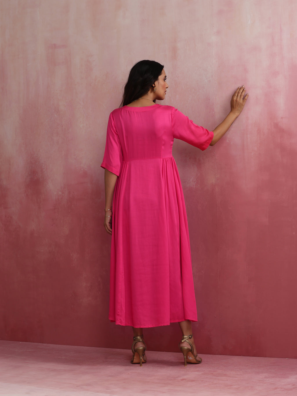 trueBrowns Modal Pink Dress | Grocsy