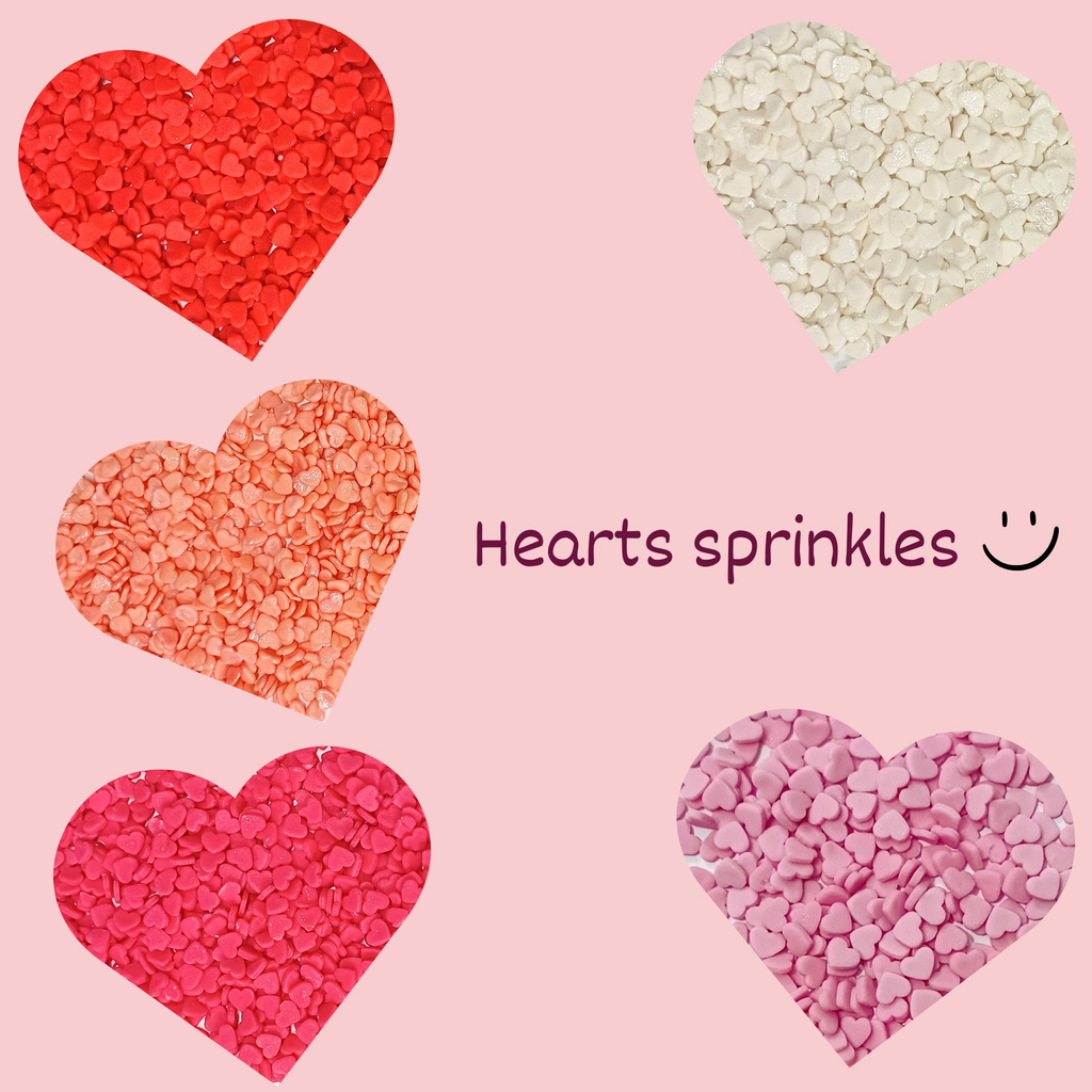 Confect Valentine Sprinkles | 05 Edible Decoration for Baking & Dessert | Grocsy