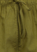 Fabmade Olive Linen Trousers | Grocsy