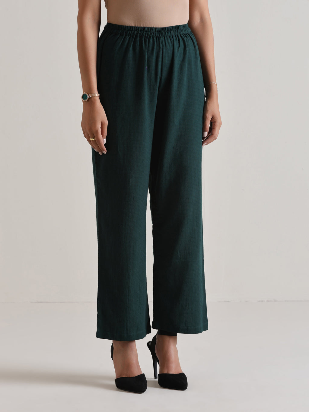 trueBrowns Dark Green Front Placket Co-Ord Set | Grocsy