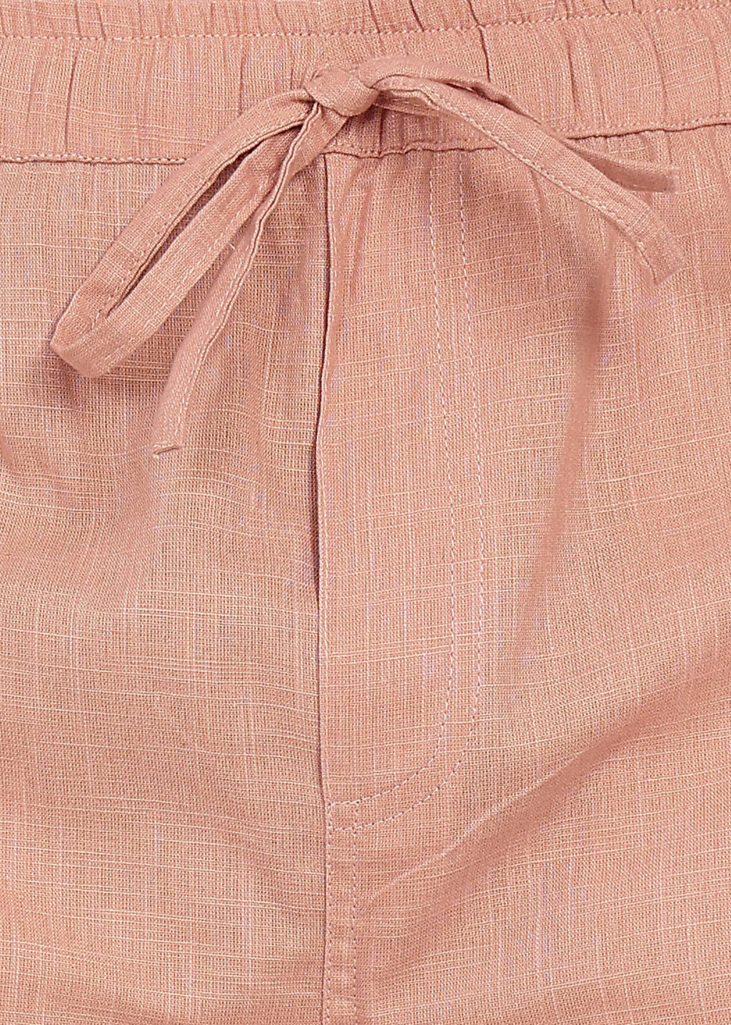 Fabmade Men’S Peach Linen Shorts | Grocsy
