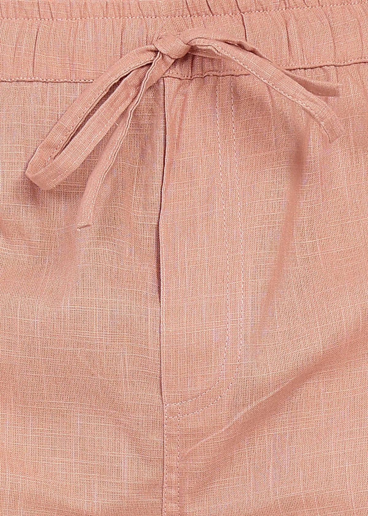 Fabmade Men’S Peach Linen Shorts | Grocsy