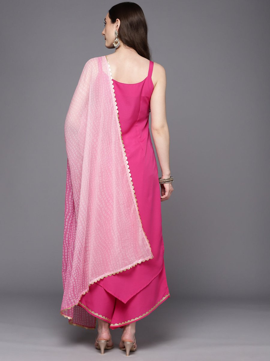 Ahalyaa Gotta Patti Kurta With Palazzos & Dupatta | Grocsy