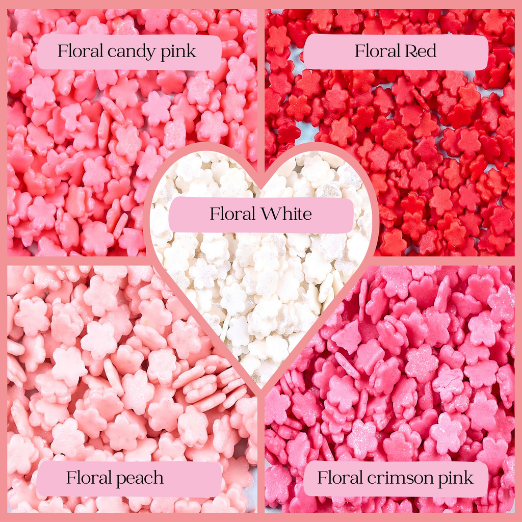 Confect Valentine Sprinkles | 06 Edible Decoration for Baking & Dessert | Grocsy