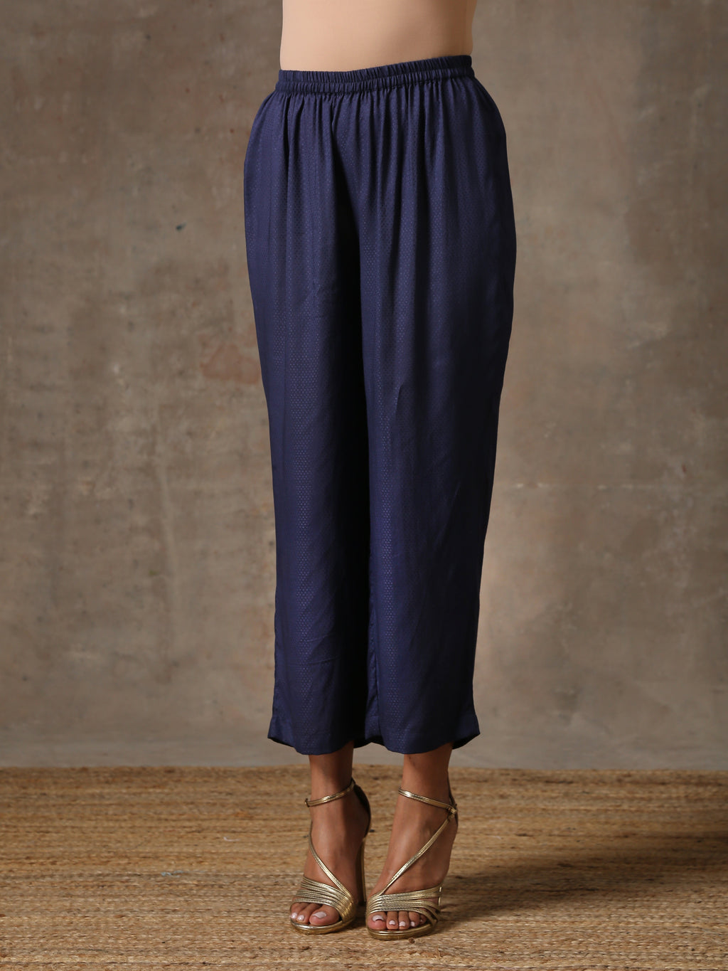 trueBrowns Blue Bandhani Printed Silk Co-Ord Set | Grocsy