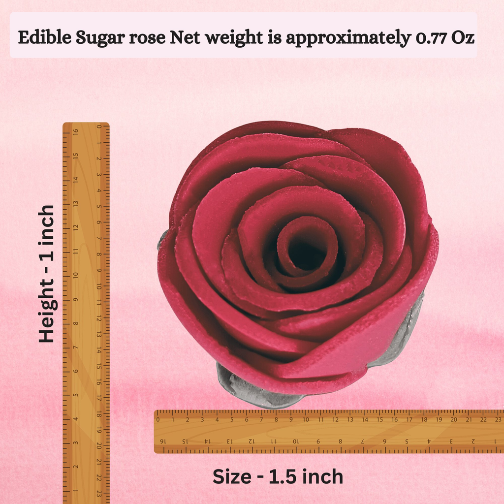 Confect Burgundy | Edible Sugar Flowers | Grocsy
