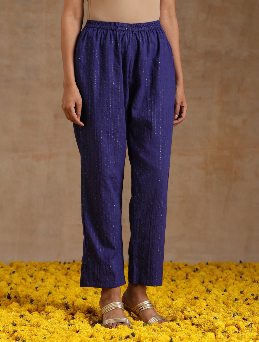 trueBrowns Spectrum Blue Gold Cotton Angrakha Kurta Set | Grocsy
