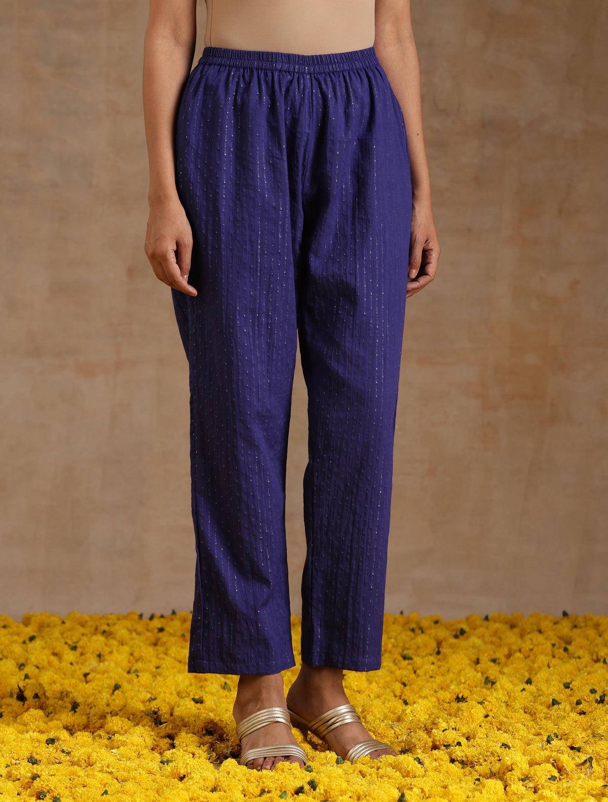 trueBrowns Spectrum Blue Gold Cotton Angrakha Kurta Set | Grocsy