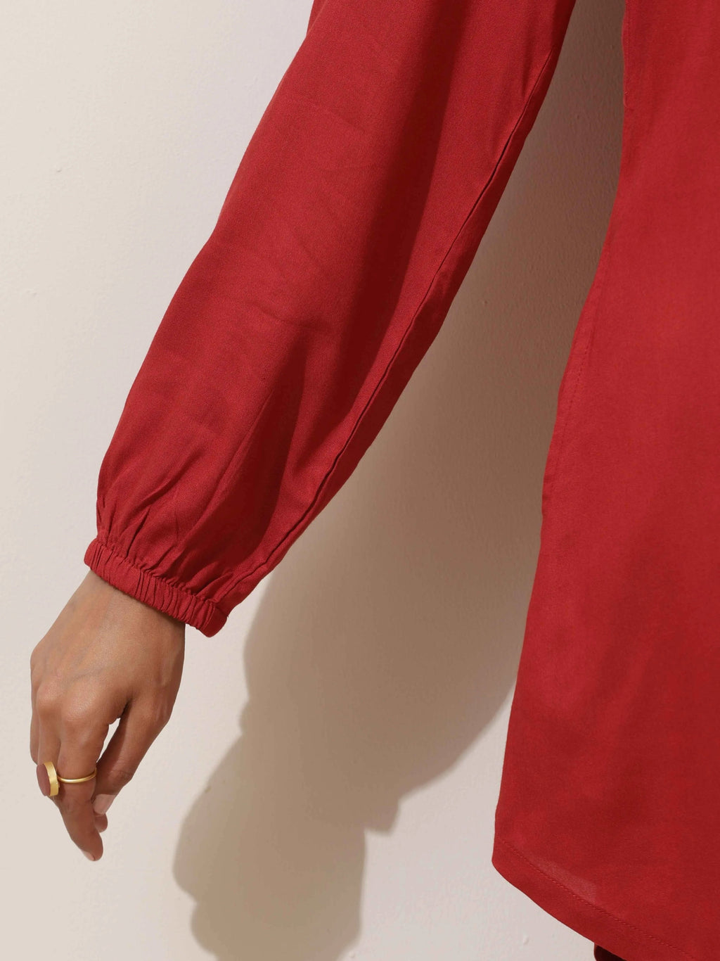 trueBrowns Maroon Viscose Co-ord Set | Grocsy