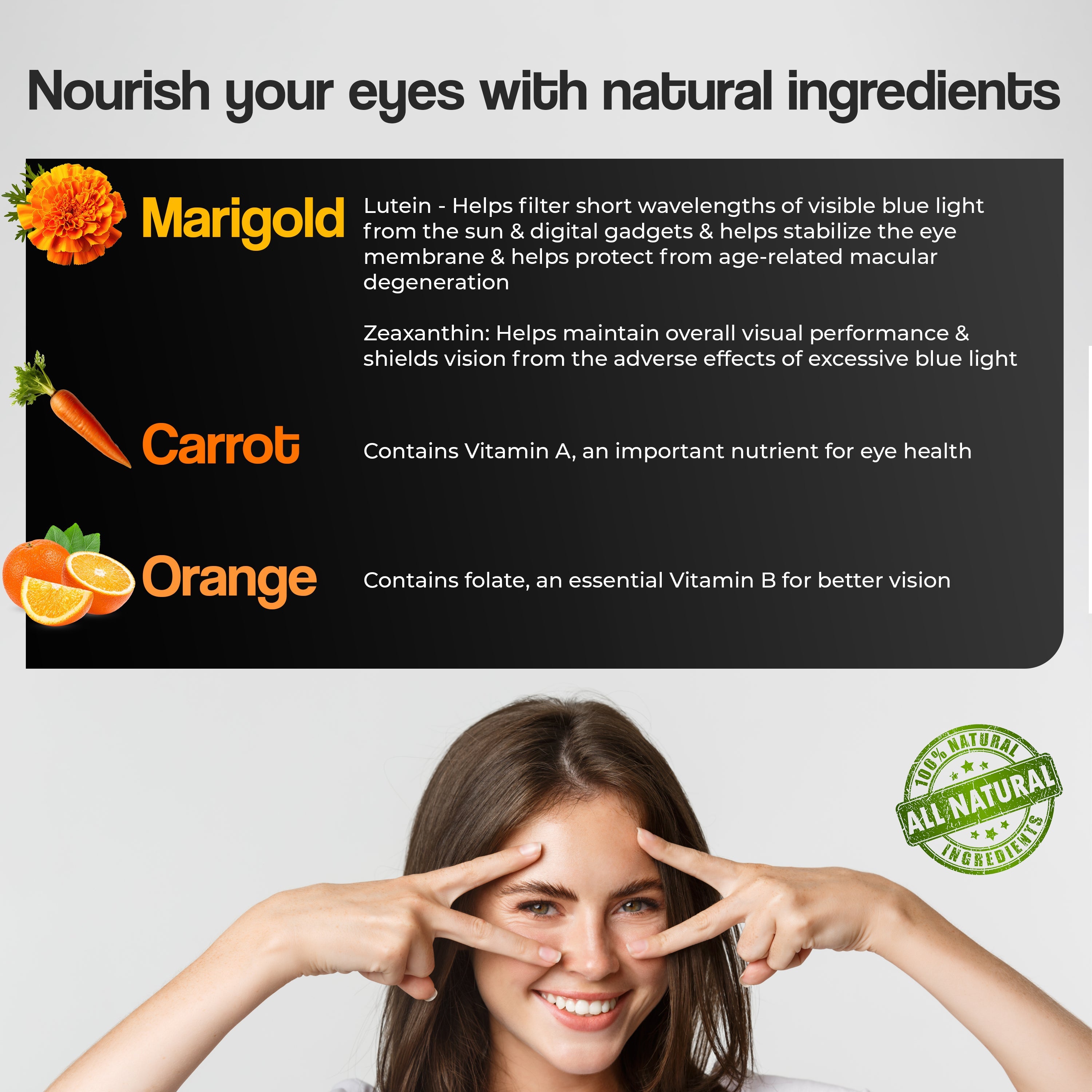 Health Veda Organics Plant Based Eye Care Supplements Tablets | Grocsy