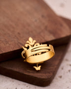 trueBrowns Gold-Polished Small Leaf Ring | Grocsy