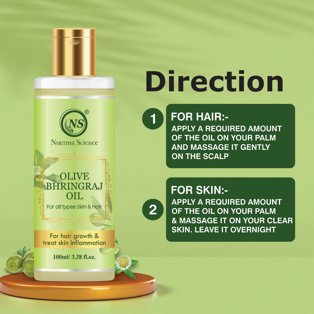 Nuerma Science Olive Bhringraj  Oil | Grocsy